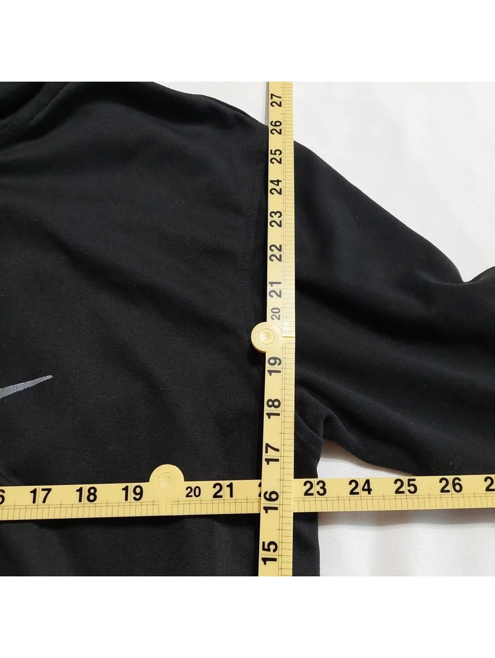 Nike Black Pullover Hoodie with Silver Logo, Size XL